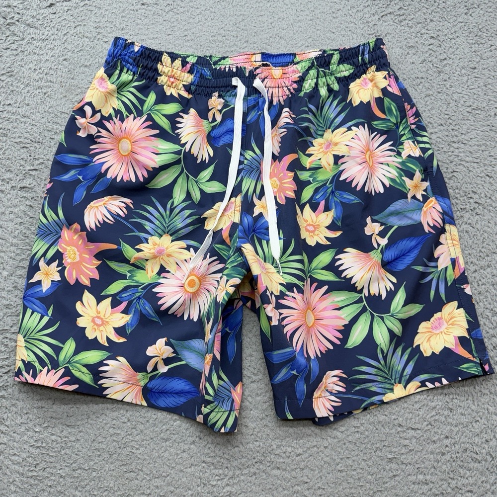 Chubbies Tropical Swim Trunks Mens L Lined Board Shorts 7" Inseam Floral Beach